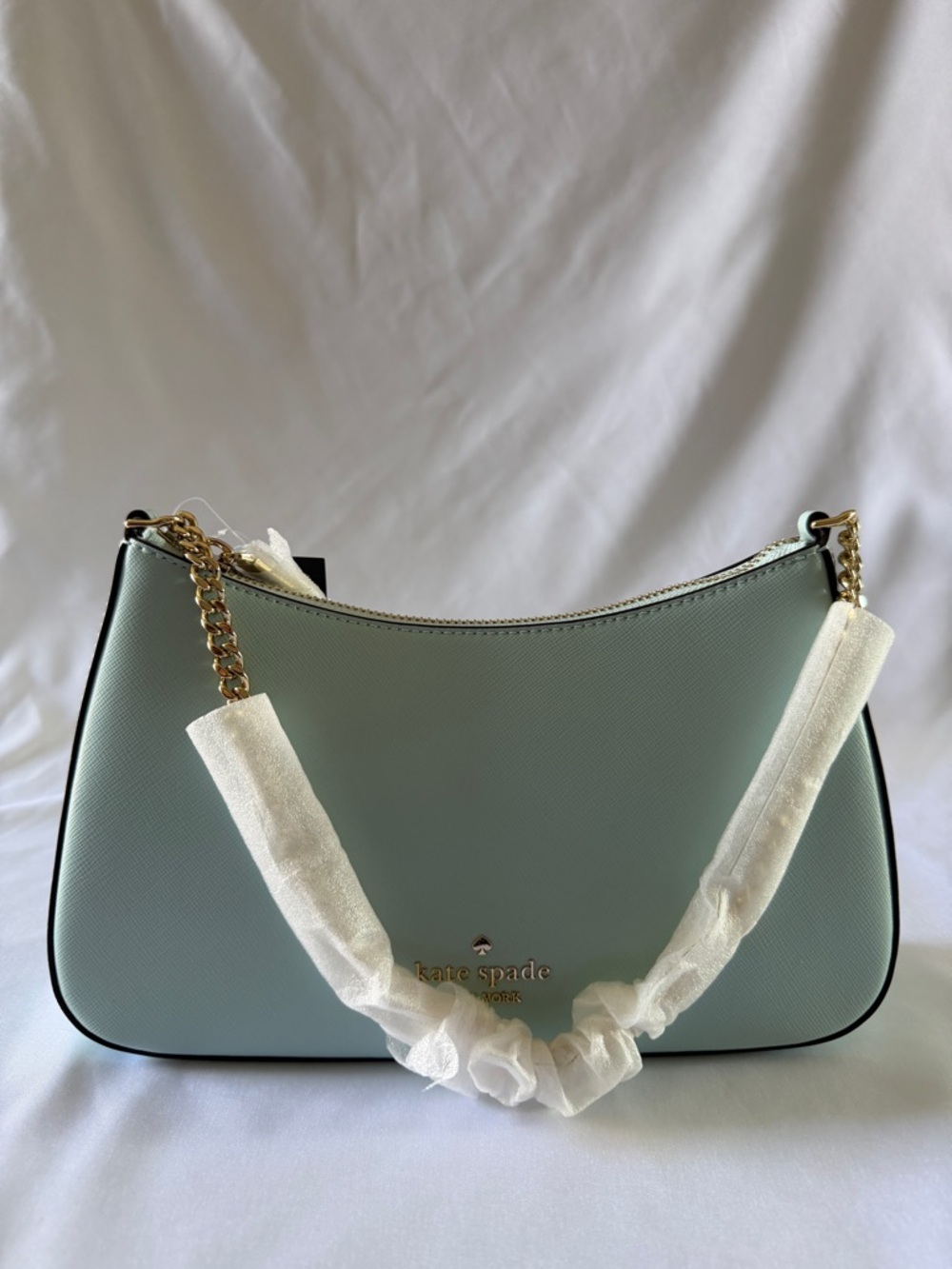 kate spade Mint Saffiano Leather Shoulder Hobo with Gold Hardware - Picture 2 of 9